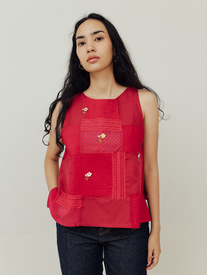 Rose Patchwork Top