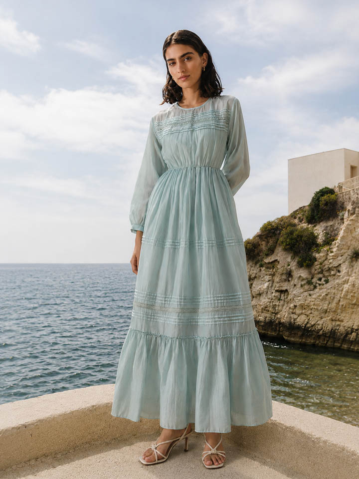Sarah Silk Midi Dress - Image 5
