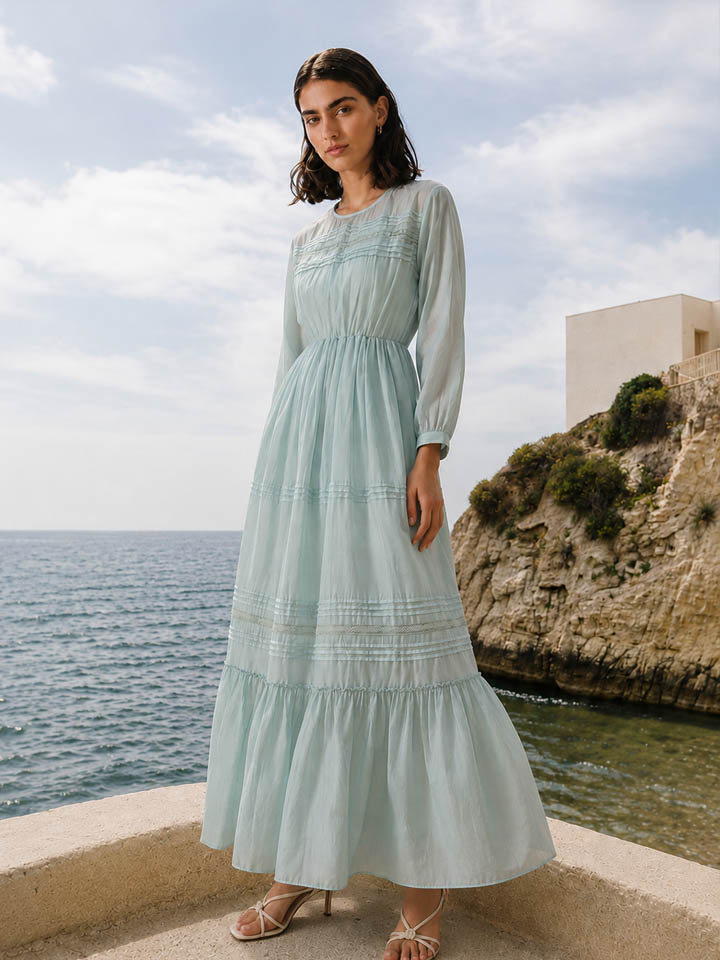 Sarah Silk Midi Dress - Image 3