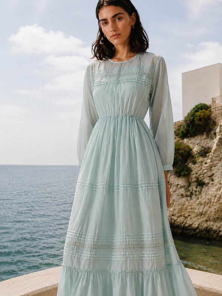 Sarah Silk Midi Dress - Image 2