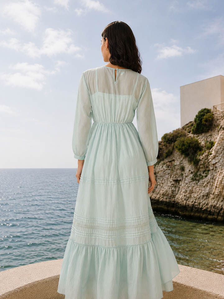 Sarah Silk Midi Dress - Image 6