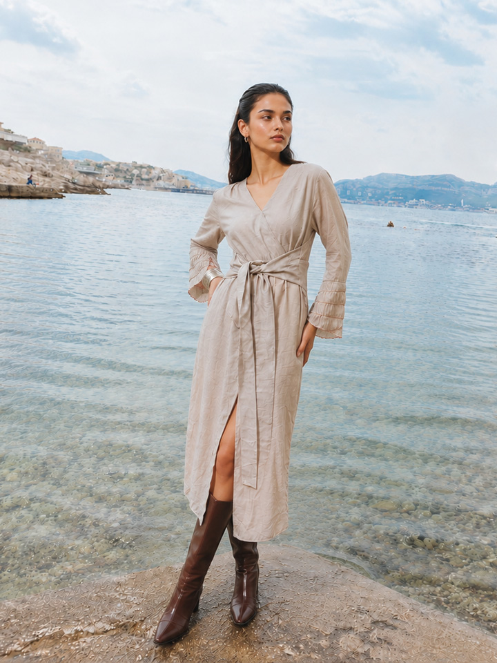 Clay Wrap Dress - Image 6