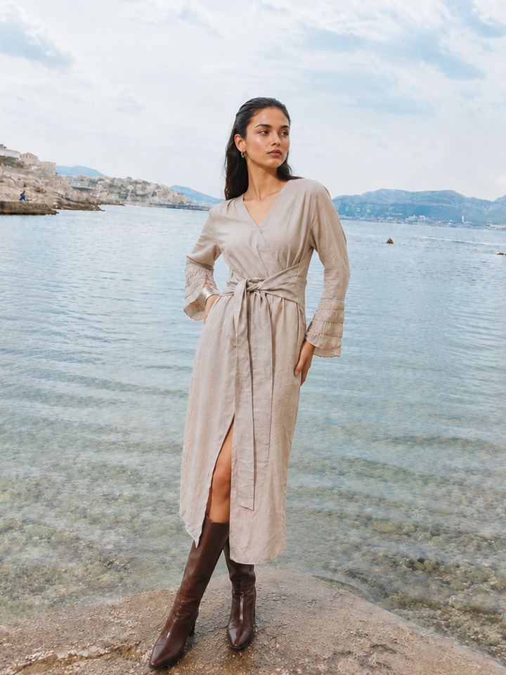 Clay Wrap Dress - Image 4